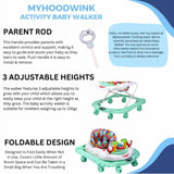 Musical 2-in-1 Walker With Parent Rod  (Red)