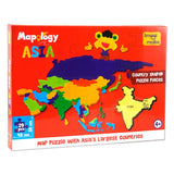 A colorful mapology map puzzle set