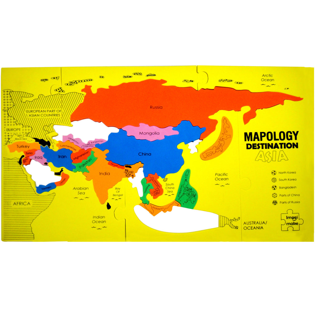 Asia Geography Game, Educational Games for Kids, Kids Geography Puzzle, Learning Puzzle for Children, World Map Puzzle for Kids,