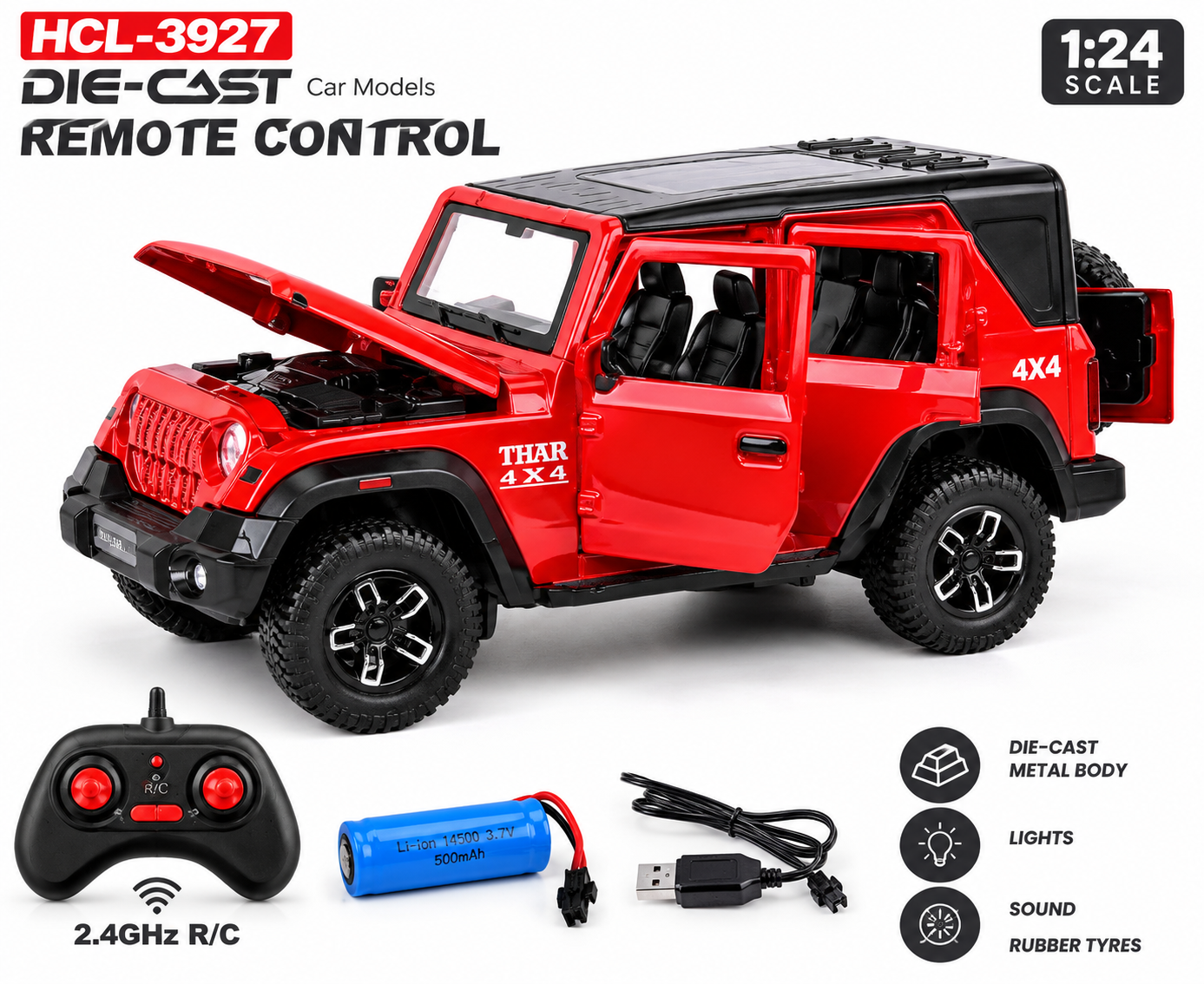 RC Thar Car, HCL-3927 Remote Control Car