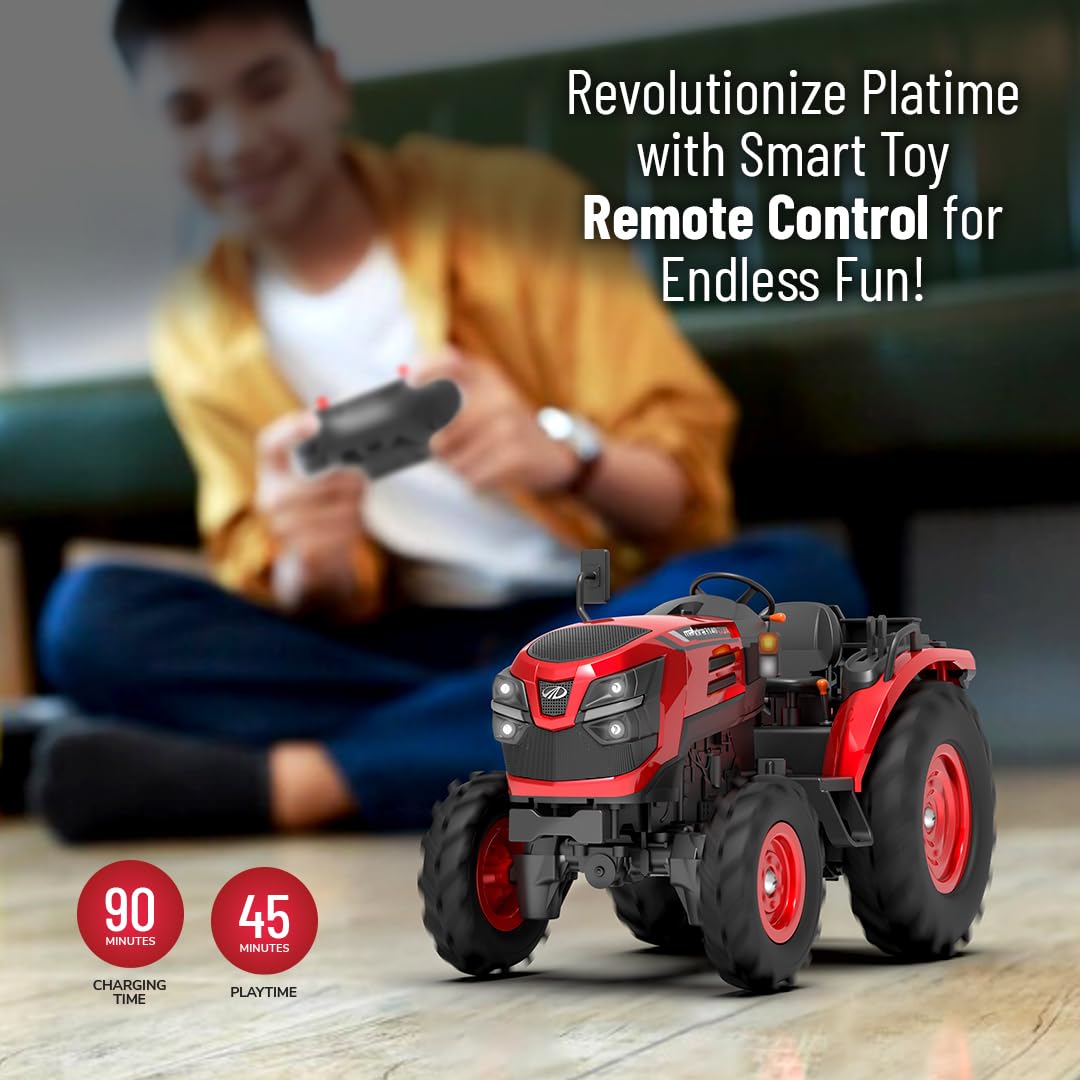 Remote control tractor with sound and lights
