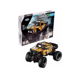 Toy vehicle set with packaging labeled 'Technical Building Blocks' on a white background