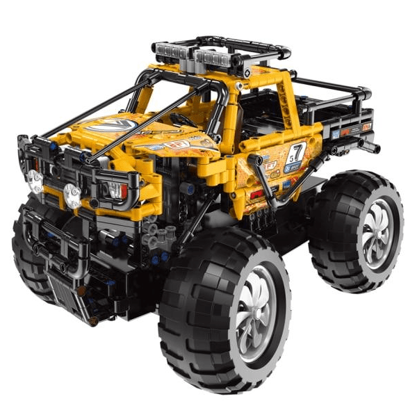 Toy monster truck model on a white background