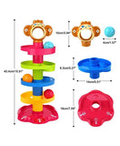 Monkey Face Design 5 Layer Tower Ball Drop Spinning Toy