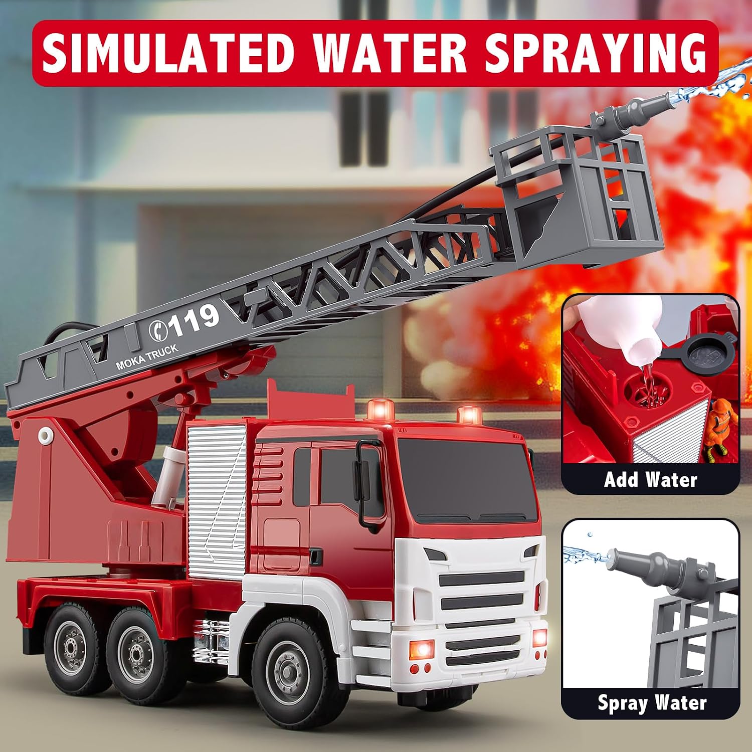 13 channel remote control fire truck