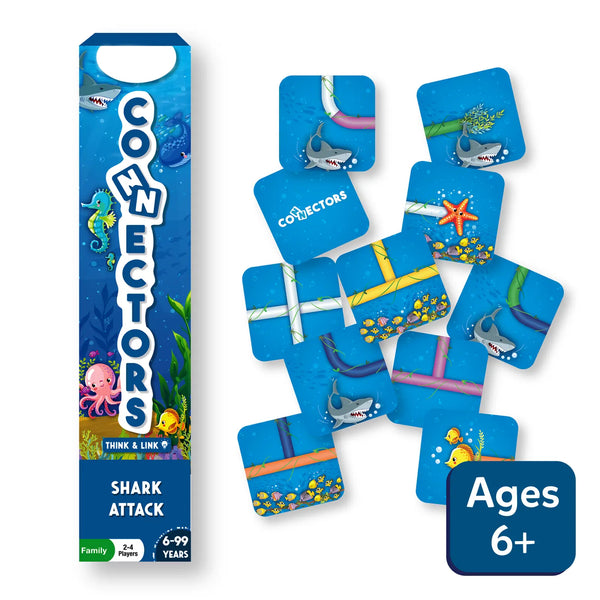 Kiddivilla Connectors: Shark Attack | Domino & Tile Game (Ages 6+)