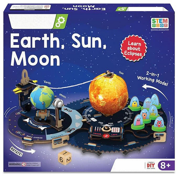 Earth-Sun-Moon Space Toy for Kids 8-14 Years Old | Interactive 3D Model | Birthday Gifts for Boys & Girls