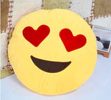 Kiddivilla Smiley Emoji Pillow Cushion Stuffed Plush Naughty & Flying Kiss for Sofa Bed Home Office Car Decoration Birthday Gift (35cm Long)