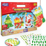 Imagimake Mirror Mosaic : Christmas Ornaments | Mess Free DIY Mosaic Art & Craft Kit | 950+ Foil Sticker | Travel Toys | Christmas Gift for Kids Ages 3,4,5,6,7,8,Multicolor