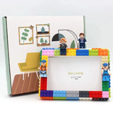 DIY Building Blocks Photo Frame 5" X 7" Inches with figures and blocks best for gifting
