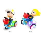 Tricycle Model Toy Car Toys 360 Degree Rotate Dynamic Light Music