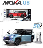 Rechargeable U8 1:12 Remote Control Car with EV Power Charge Station Autopark with Light and Music