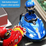 KiddiVilla Set of 2 RC Bumper Cars with Ejectable Robots, LED and Rechargeable Battery, Interactive Toy for Children Boys and Girls, Gift for 4 5 6 7 8 9 10 Years Old