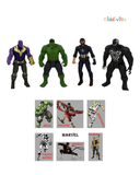 Superhero Action Figure Set with Movable Parts – 10 Pieces