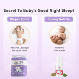 Baby Diaper Pants Large (L) Size 9-14 kgs (64 count) + Tummy Roll On - 40ml