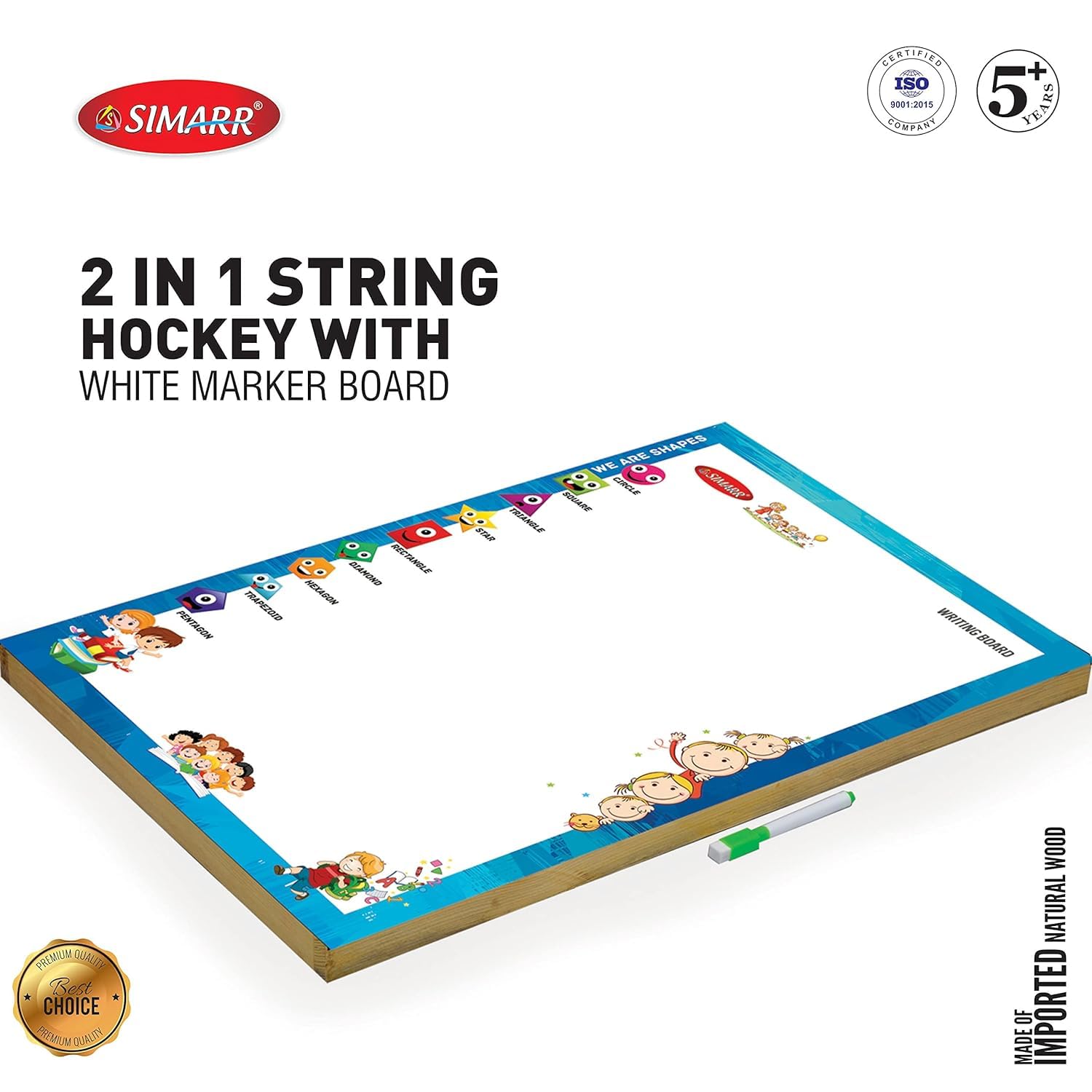 2 in 1 string hockey game with a white marker board1