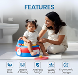 3-in-1 Baby Potty Chair – Toddler Toilet Training Seat with Splash Guard, Removable Pot & Comfortable Toddler Potty Chair for Children 1–5 Years