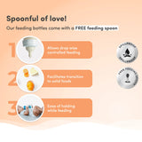 2-in-1 Baby Feeding Bottle - Lion & Orange 125ml & 250ml (Pack of 2)