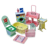 DIY Build & Paint Bathroom With Furniture Wooden Dollhouse