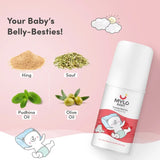 Baby Essentials Gift Set - Baby Body Wash & Shampoo (200ml), Baby Lotion (200ml), Coconut Oil (200ml), Tummy Roll On (40ml) & Gentle Baby Wipes with Lid (80 wipes * 3packs)