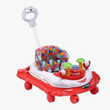 Musical 2-in-1 Walker With Parent Rod  (Red)
