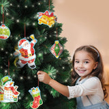 Imagimake Mirror Mosaic : Christmas Ornaments | Mess Free DIY Mosaic Art & Craft Kit | 950+ Foil Sticker | Travel Toys | Christmas Gift for Kids Ages 3,4,5,6,7,8,Multicolor