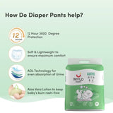 Baby Diaper Pants Small (S) Size 4-8 kgs (84 count) + Tummy Roll On - 40 ml