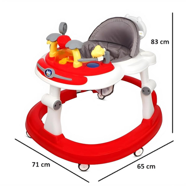 Exclusive Baby Walker with Push Parental Handle, Activity Toys and Music with Light