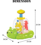 Plastic Push and Spin - Bear Spinner Toy Multicolor for Toddlers & Kids