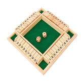 4-in-1 Board Game + Shut the Box Game Combo