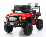 Kiddivilla Premium Rechargeable Baby Battery-Powered Electric Car Jeep for Kids – Electric Ride-On Car Toy with Bluetooth Music & Lights – Dual Control Mode for Ages 2 to 5 Year - Red