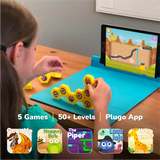 "Build and solve S.T.E.M. puzzles with Plugo Link Boost design thinking and engineering skills  Design structures with magnetic blocks, solve 300+ challenges"