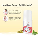 Baby Diaper Pants Medium (M) Size 7-12 kgs (76 count) + Tummy Roll On - 40 m