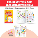 Set of Sorting & Classification Play & Learn Jigsaw Puzzle (40 Pieces), Brain Boosting Activity Book | 5 Different Puzzle Games | Learning & Educational Toy for Boys & Girls Above 3 Years