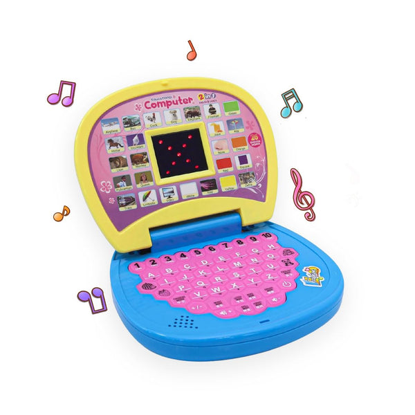 Battery Operated Educational Learning Laptop Toy with LED Display and Music Effect