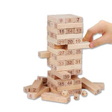 Tower Building and Party Game, 54 Wooden Planks