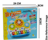 Smiley Piano Drum Keyboard with Music,  Flashing Lights, Animal Sounds and Songs