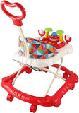 Baby Walker with Adjustable height, Parental Handle, Stopper, Activity Toys and Music with Light
