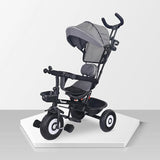 Click to see full view  2 VIDEOS  KiddiVilla Tricycles for Kids with Premium EVA Wheels, 360° Rotatable Seat, Storage Basket & Canopy | Baby Trike Cycle for 1.5 to 5 Years, Upto 25 Kg Boy & Girl (Maroon Black)