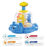 Plastic Push and Spin - Bear Spinner Toy Multicolor for Toddlers & Kids