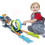 Loop-Stunt Race Car Track Set- 2 Friction Cars