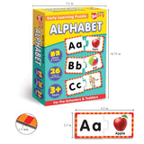 Alphabet Early Learning Puzzle for Kids | 52 Thick Puzzle Pcs, 26 Self-Correcting 2-Pc Jigsaw Puzzles | 4 in 1 Educational Game for Toddlers, Ages 3+ | Gifting, Preschool & Montessori Toy