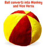 Kiddivilla 2 in 1 Convertible Monkey Ball Soft Toy Multicolor | Unique Soft Toys for Baby Boy Girl Kids Size 15Inches/38cm
