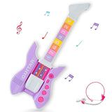 Gooyo GY-8178 Kids Musical Toy Guitar with IR Induction Feature | 3 Tones, 8 Rhythms, 8 Demo Music & Vibrant Flash Light Effects | Mic Included | Multicolor