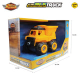 Mini Machines Build & Go Stylish Engineering Construction Vehicle Dump Truck with T-Shape Screw Driver Educational & Pretend Play Toy for Kids Multicolor Age 3+