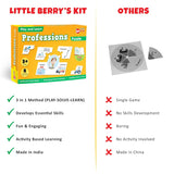 Set of Professions Play & Learn Jigsaw Puzzle (40 Pieces), Brain Boosting Activity Book | 5 Different Puzzle Games | Learning & Educational Toy for Boys and Girls Above 3 Years