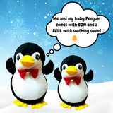 Penguin Soft Toy Combo with Bell and Bow for Kids Boys Girls Size 30 cm