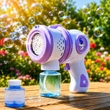 Automatic Space Bubble Gun Toy with Light & Bubble