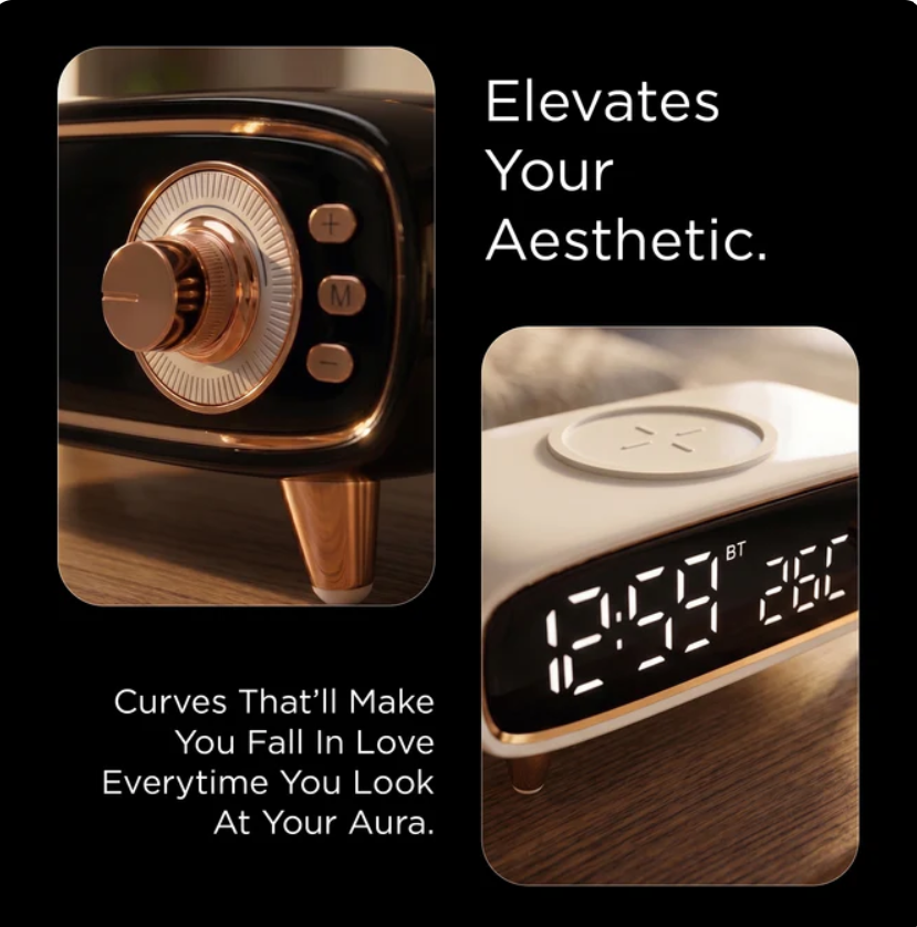 Bluetooth Speaker with Alarm Clock, FM Radio