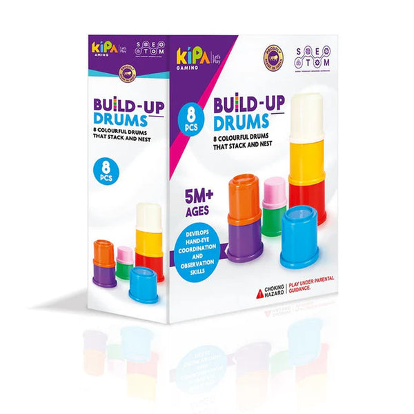 Build Up Beakers Stacking Educational Building Blocks Toy | INT446 BUILD UP DRUMS